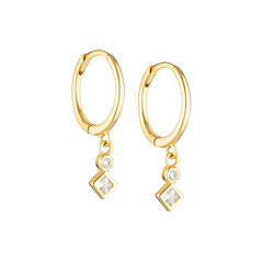 A pair of 14K gold-plated Grace Hoops without embellishments