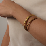 Bamboo Bangle - 18k Gold Plated Stainless Steel