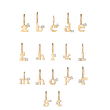 Petite Letter Charm - 14K Gold Plated