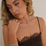 Petite Tennis Necklace - Sterling Silver