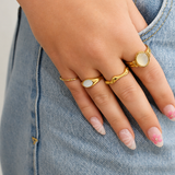 Luna Ring - 18K Gold Plated Stainless Steel