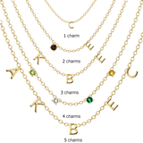 Petite Multi Charm Necklace - 14K Gold Vermeil