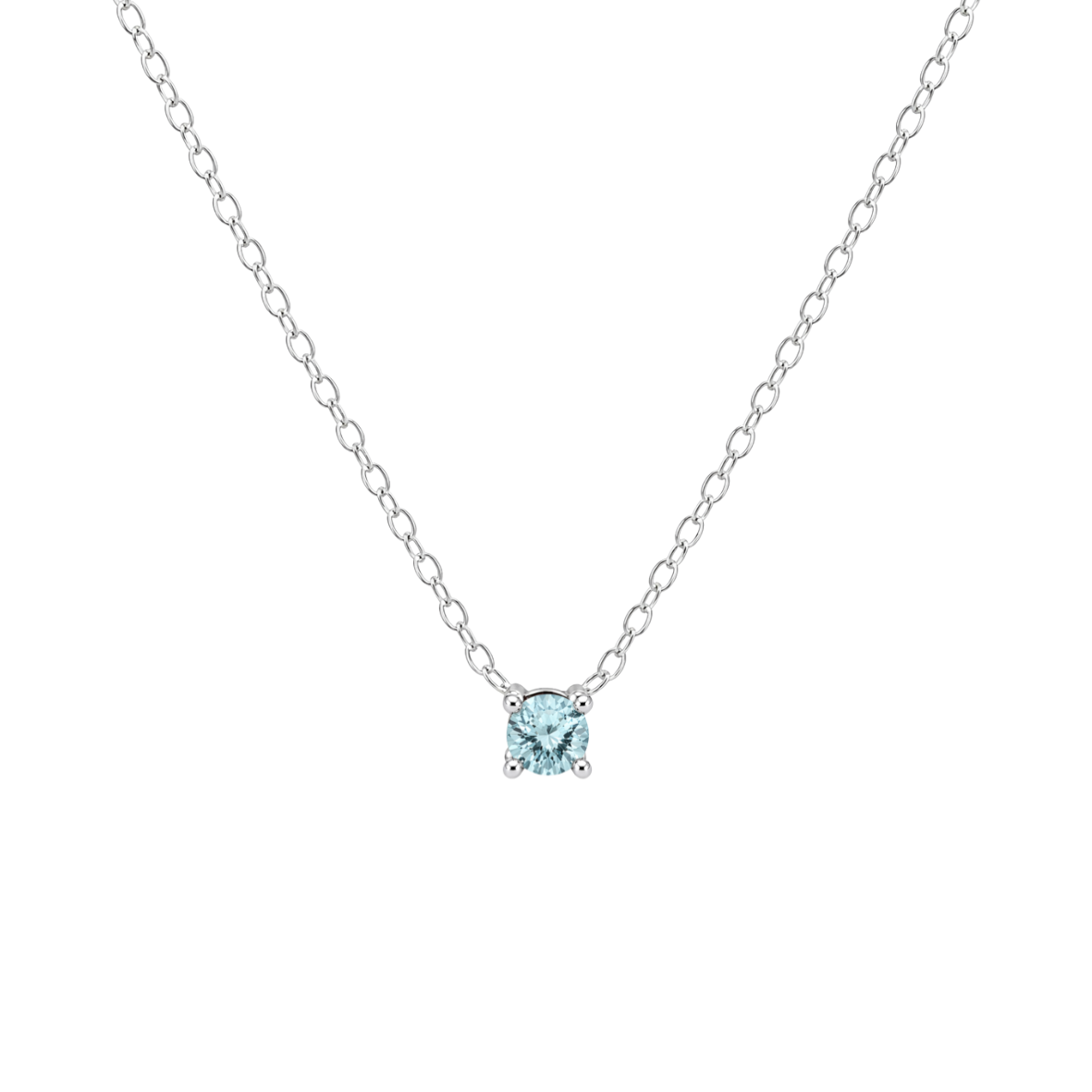 Petite Birthstone Necklace - Sterling Silver