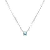 Petite Birthstone Necklace - Sterling Silver