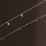 Petite Multi Charm Necklace - Sterling Silver
