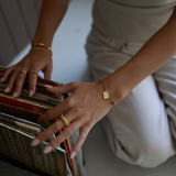 Valerie Ribbed Ring - 18K Gold Plated Stainless Steel