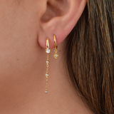 Phoebe Drop Hoops - 14K Gold Plated
