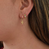 Starfish Hoops - 14K Gold Plated Sterling Silver