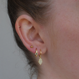 Hamsa Hand Hoops - 14K Gold Plated