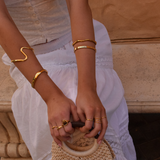 Starcrossed Bangle - 18K Gold Plated Stainless Steel