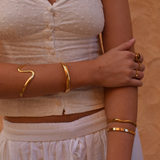 Starcrossed Bangle - 18K Gold Plated Stainless Steel