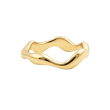 Ripple Ring - 18K Gold Plated Stainless Steel
