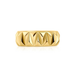 Tanya Diamond Band Ring - 18K Gold Plated Stainless Steel
