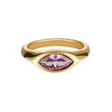 Violet Vanessa Ring - 18K Gold Plated Stainless Steel