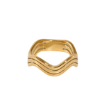 Selena Wave Ring - 18K Gold Plated Stainless Steel