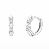 Clarrisa Pearl Huggies - Sterling Silver