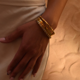 Radiant Bangle - 14K Gold Stainless Steel