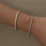 Baguette tennis bracelet up close
