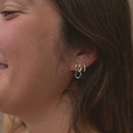 Two Tone Pearl Stud close up