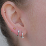 Natalie Mini Huggies - Sterling Silver