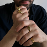 Oval Signet Ring - Stainless Steel 18K Gold Plated