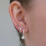 Annabelle Pearl Hoops - Sterling Silver