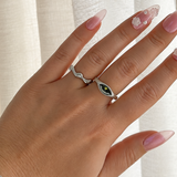 Green Vanessa Ring - Stainless Steel