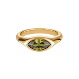 Green Vanessa Ring - 18K Gold Plated Stainless Steel