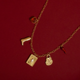 Duo Link Necklace - 14K Gold PVD Plated