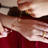 Deco Link Bracelet - 14K Gold PVD Plated