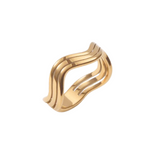 Selena Wave Ring - 18K Gold Plated Stainless Steel