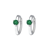 Green Bethany Huggies - Sterling Silver