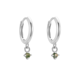Olive Hoops - Sterling Silver