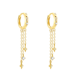 Justine Chain Hoops - 14K Gold Plated