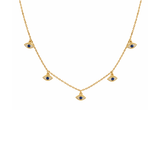 Francesca Evil Eye Necklace - 14K Gold Plated