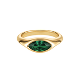 Emerald Vanessa Ring - 18K Gold Plated