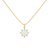 Opal Star Necklace - 14K Gold Plated Sterling Silver