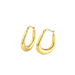 14K Gold Plated 'Trina Hoops' earrings displayed on a white background