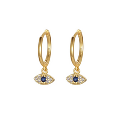 14K gold-plated Iris Hoops with intricate design details
