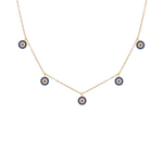 14K gold-plated Zephyr necklace with a sapphire pendant