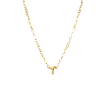 14k vermeil necklace with petite initial pendant