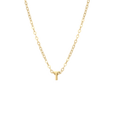 14k vermeil necklace with petite initial pendant