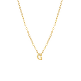 Delicate 14k vermeil chain with 'G' initial charm
