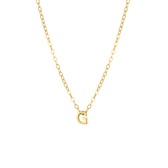 Delicate 14k vermeil chain with 'G' initial charm