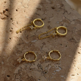 Starburst Hoops - 14K Gold Plated